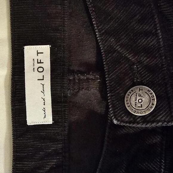 LOFT Women's Black Corduroy Pants 29/8 - Picture 3 of 10